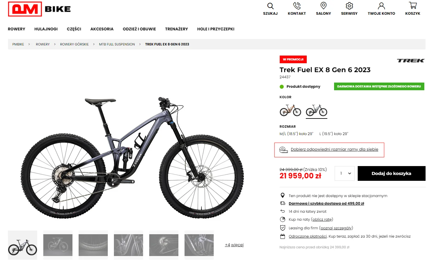 Dobierz rozmiar ramy roweru dla swoich potrzeb w pmbike.pl