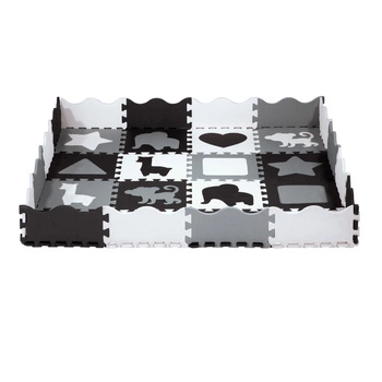 Mata dziecięca NILS FUN MD03 Puzzle szara