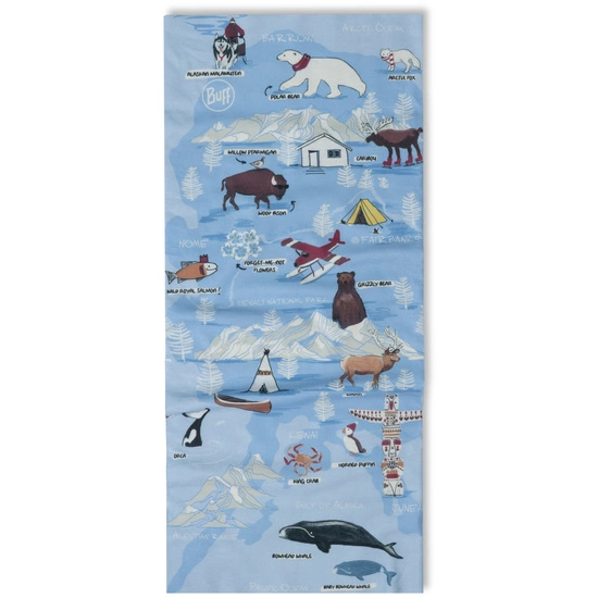 Bandana Dziecięca BUFF Original Ecostretch Imus Washed Blue