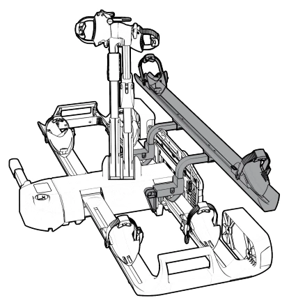 Adapter XB2 na trzeci rower do bagażnika SPINDER TX2 i FG3 BLACK