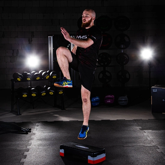 Step do aerobiku HMS AS003 czarno / szaro / czerwony