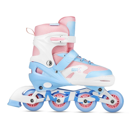 Zestaw łyżworolek z ochraniaczami NILS EXTREME NA0189 LED białe