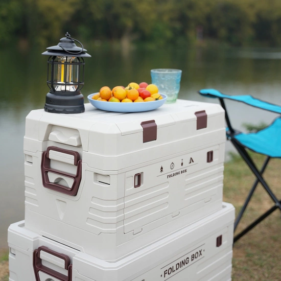 Składana skrzynia kempingowa z pokrywą NILS CAMP NCB4003 50L