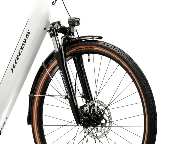 Rower elektryczny trekkingowy Kross Trans Hybrid 1.0 522 Wh 2025 perła