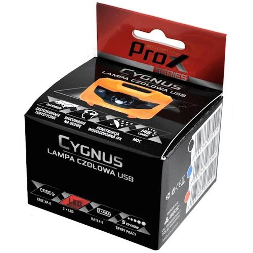 Lampka rowerowa czołowa Prox Cygnus 3 LED 145 lm orange