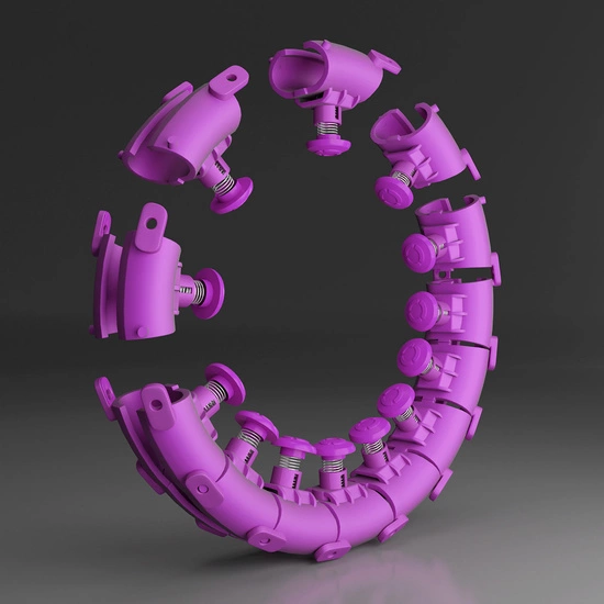 Hula hop z wypustkami, obciążnikiem i pasem HMS HHW12 fioletowy + BR163 czarny