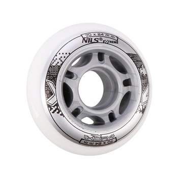 Zestaw kółek do rolek NILS EXTREME PU 70 x 24 białe