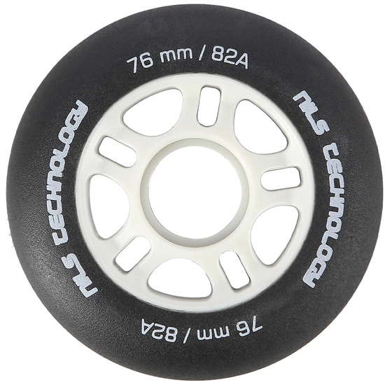 Zestaw kółek do rolek PU 76 x 24 82a NILS EXTREME czarnych