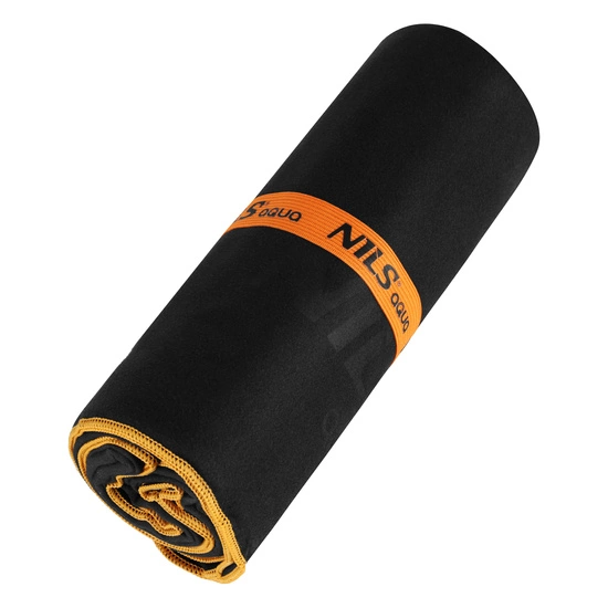 Ręcznik z mikrofibry NILS AQUA NAR12 180 x 100 cm czarny