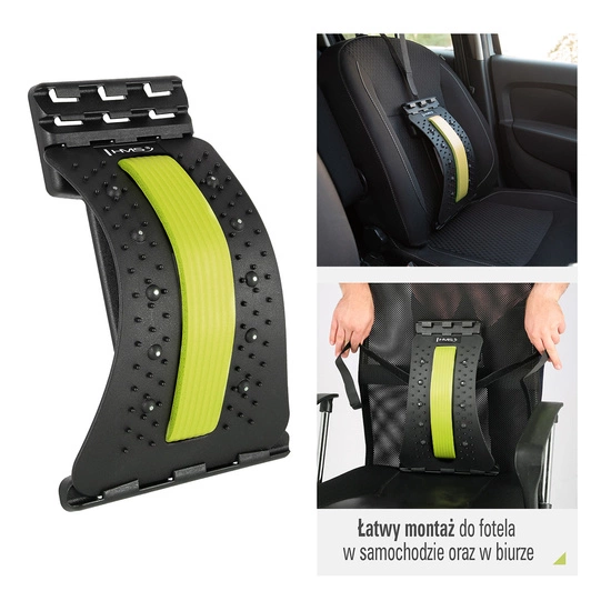 Przyrząd do rozciągania pleców z magnesami HMS PRP02 zielony