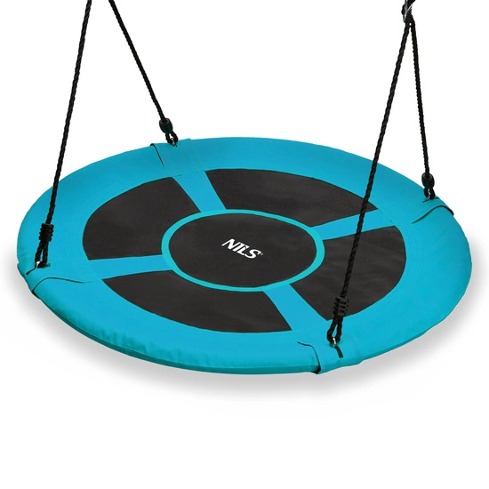 Huśtawka bocianie gniazdo NILS NB5031 śr.100 cm turkusowa