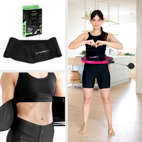 Hula hop z magnesami, obciążnikiem i licznikiem HMS HHM16 czarny - różowy