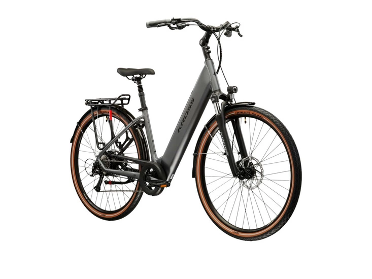 Rower elektryczny trekkingowy Kross Trans Hybrid 1.0 522 Wh 2025 szary