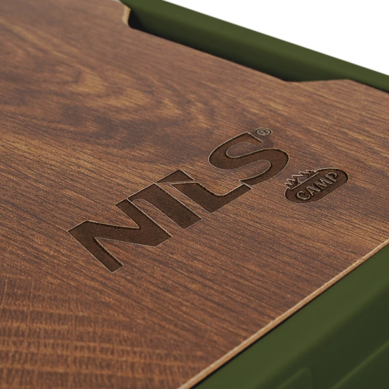 Składana skrzynia kempingowa z funkcją stołu NILS CAMP NCB4007 9L zielona