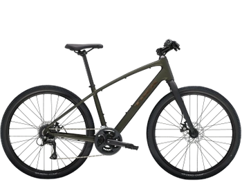 Zestaw: Rower crossowy Trek Dual Sport 1 Gen 5 2025 black olive + Akcesoria