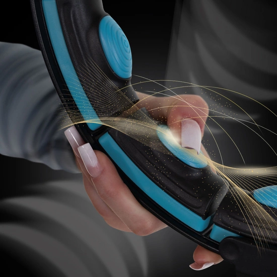 Hula hop magnetyczny z licznikiem i pasem HMS HHM17 czarny / turkusowy