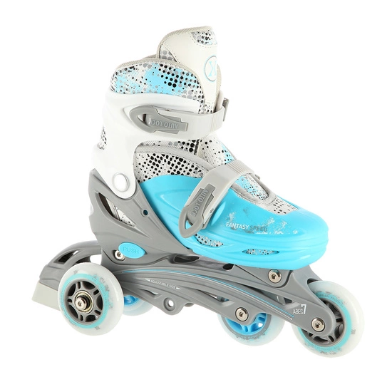 Łyżworolki dziecięce / młodzieżowe 4w1 NILS EXTREME NH18331 niebiesko / szare