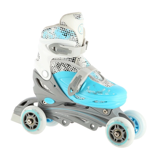 Łyżworolki dziecięce / młodzieżowe 4w1 NILS EXTREME NH18331 niebiesko / szare