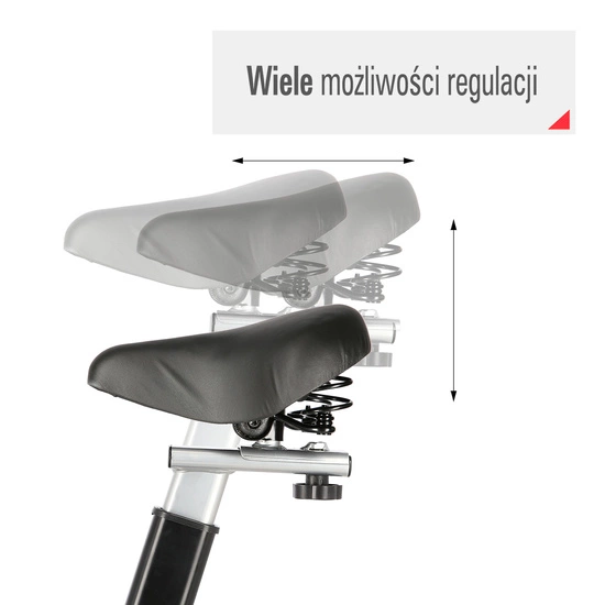 Rower stacjonarny spinningowy 7kg ONE FITNESS SW2501 niebieski