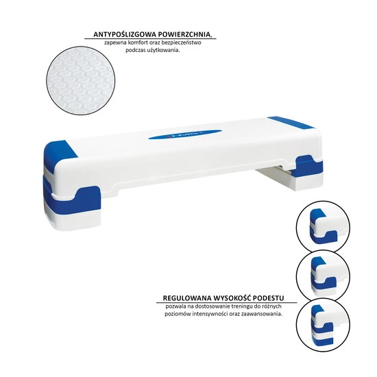 Step do aerobiku HMS AS005 biało / niebieski