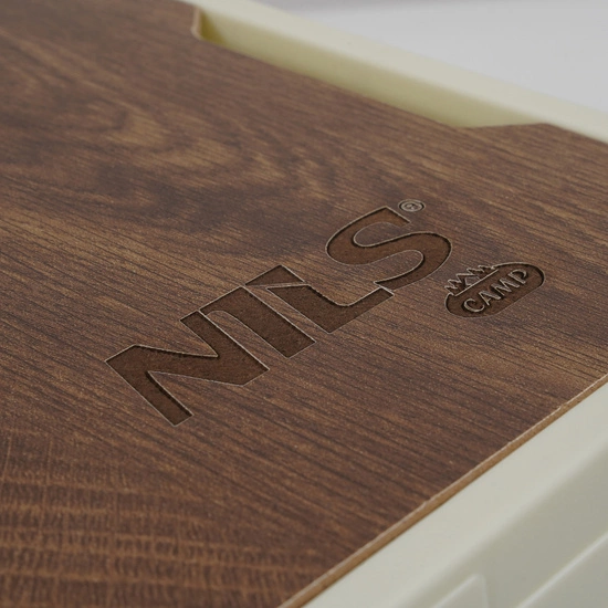 Składana skrzynia kempingowa z funkcją stołu 2w1 NILS CAMP NCB4007 15L biała