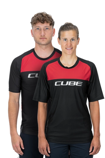 Koszulka rowerowa Cube Edge Black/Red