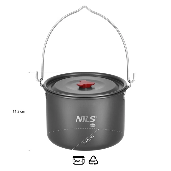 Garnek turystyczny z pokrywką NILS CAMP NC17117 4 L