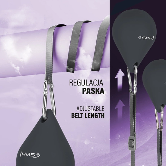 Hula hop z magnesem, obciążnikiem i licznikiem HMS HHM15 czarny