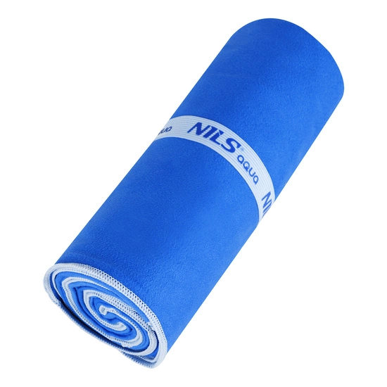 Ręcznik z mikrofibry NILS AQUA NAR12 180 x 100 cm niebieski