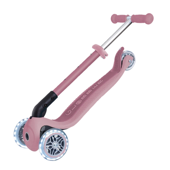 Hulajnoga dziecięca Globber Junior Foldable Lights Eco jagodowa