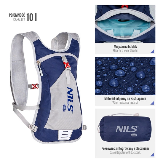 Plecak biegowy NILS CAMP NC1708 Tripper 10 L niebieski