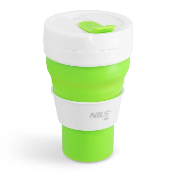Kubek silikonowy składany NILS CAMP NC4103 600 ml jasnozielony