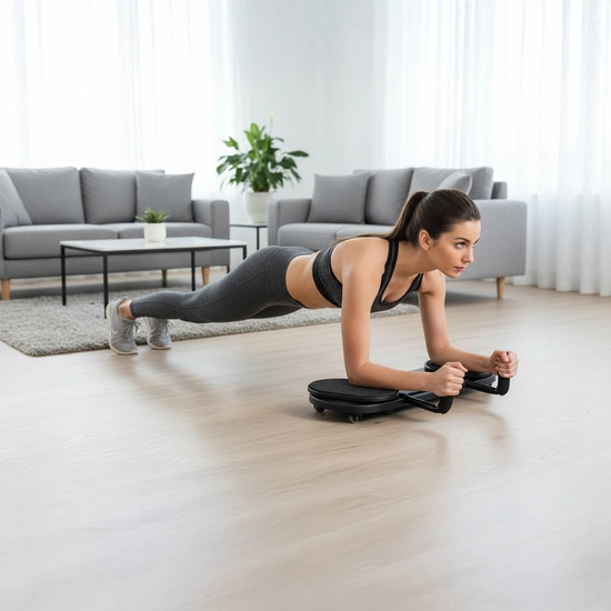 Deska do ćwiczeń mięśni brzucha i pompek z linkami 3w1 HMS DBP02