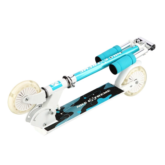 Hulajnoga miejska NILS EXTREME HD505 LED biały / miętowy