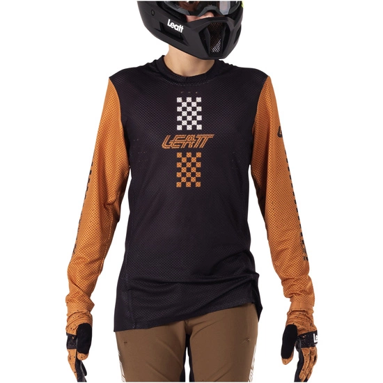 Koszulka rowerowa dziecięca LEATT Jersey MTB Gravity 4.0 Junior rust