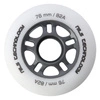 Zestaw kółek do rolek PU 76 mm 82A NILS EXTREME białe matowe