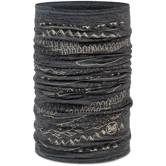 Bandana BUFF Merino Lightweight Prints Eirik Grey