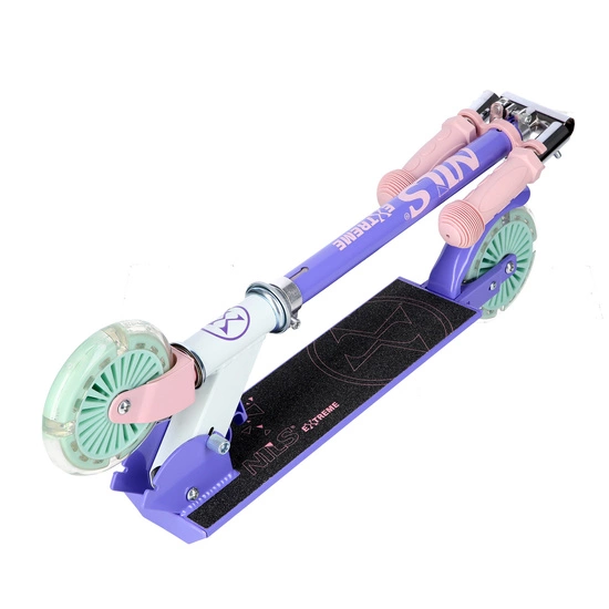 Hulajnoga miejska NILS EXTREME HD120L LED fioletowa