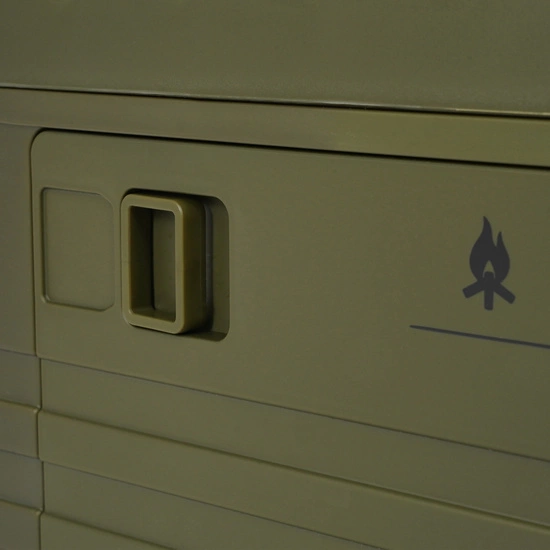 Składana skrzynia kempingowa z pokrywą NILS CAMP NCB4003 50L zielona