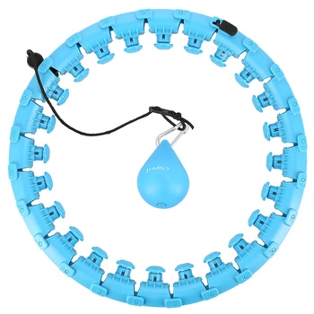 Hula hop z wypustkami i obciążnikiem HMS HHW01 niebieski