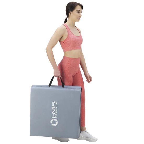 Materac gimnastyczny składany HMS PREMIUM MGS02 szary