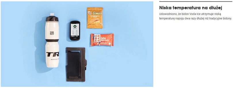 Bidon rowerowy termiczny Trek Voda Ice 600 ml navy/white