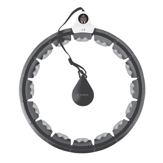 Hula hop z wypustkami, obciążnikiem i licznikiem HMS HHW06 czarny