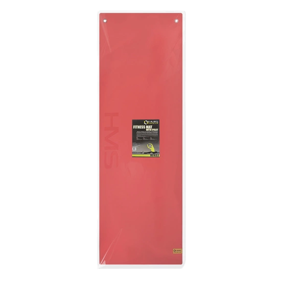 Mata fitness klubowa z otworami HMS PREMIUM MFK03 czerwono - czarna