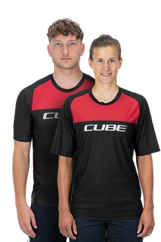 Koszulka rowerowa Cube Edge Black/Red