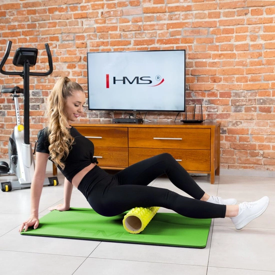 Mata fitness klubowa z otworami HMS PREMIUM MFK01 zielono - czarna