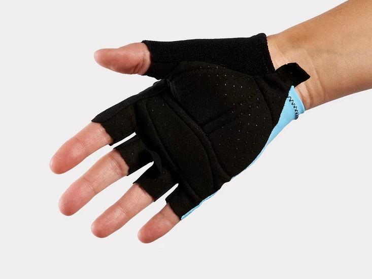 Rękawiczki rowerowe damskie Santini Trek-Segafredo jasnoniebieski