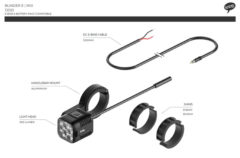 Lampka rowerowa przednia Knog Blinder E 900 moc 900 lm