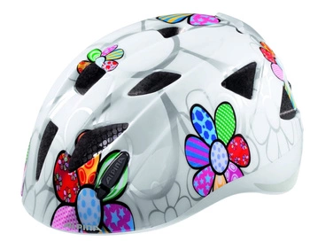 Kask rowerowy dziecięcy Alpina Ximo Flash white flowers