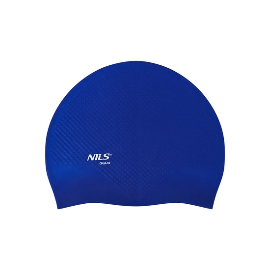Czepek do pływania NQC dots NILS AQUA ciemnoniebieski